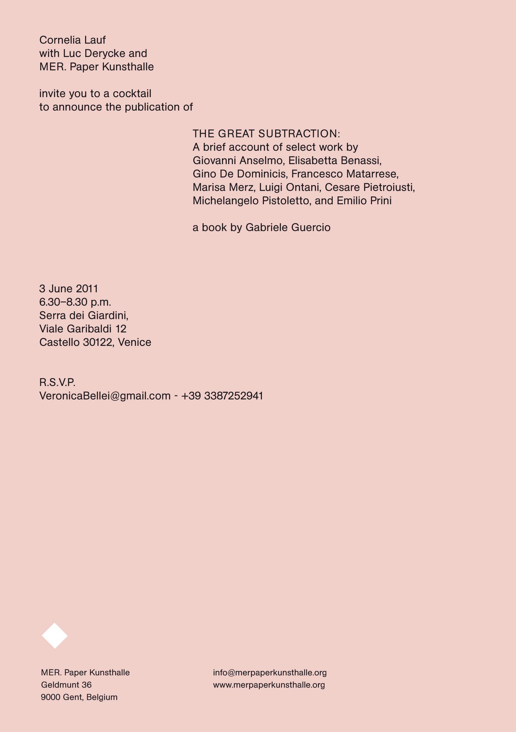 Gabriele Guercio - The Great Subtraction