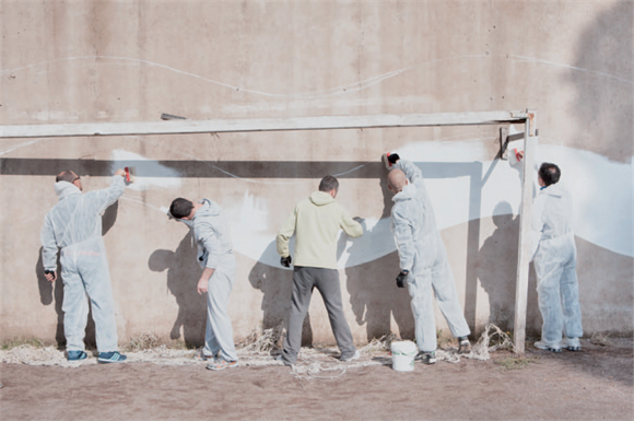 Rebibbia on the wall