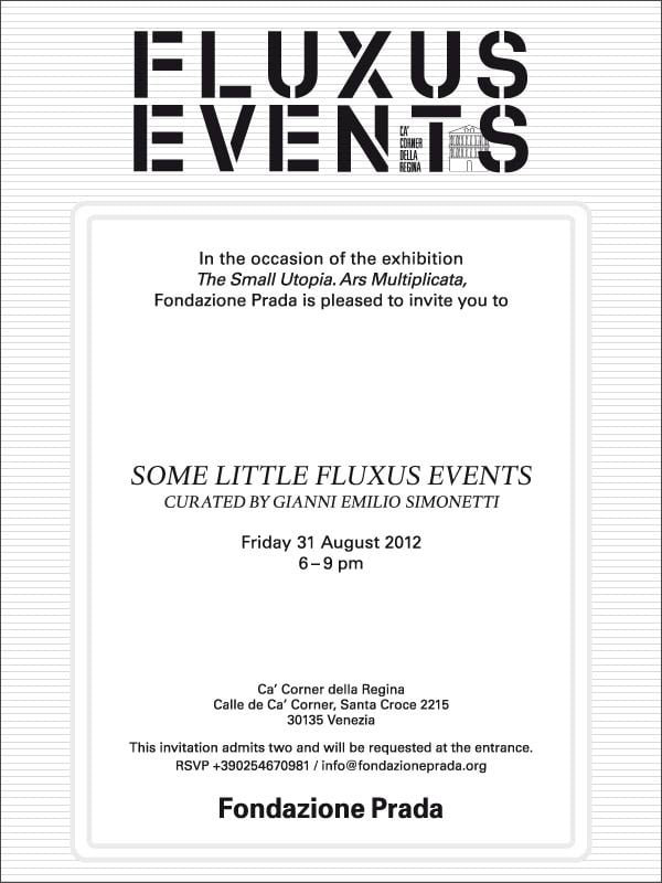 Some little Fluxus events