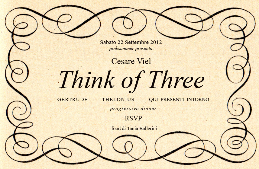 Cesare Viel – Think of Three