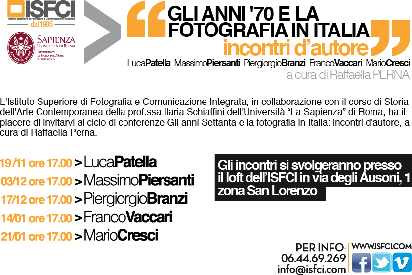 Gli anni Settanta e la fotografia in Italia – Massimo Piersanti