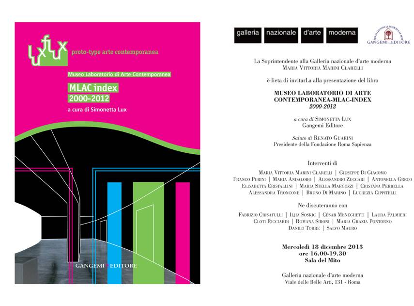 Museo Laboratorio di Arte Contemporanea-MLAC-INDEX 2000-2012