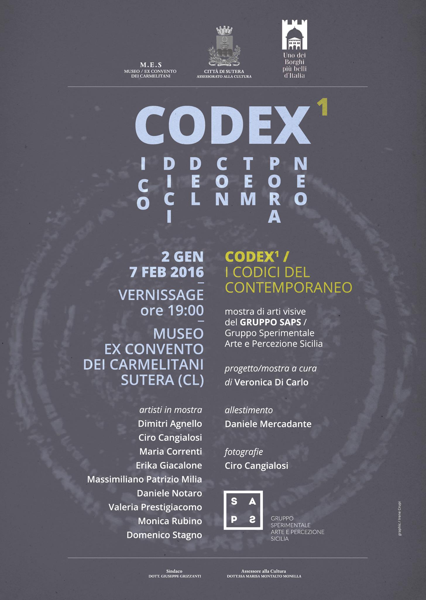 Codex / codici del contemporaneo - cap. I