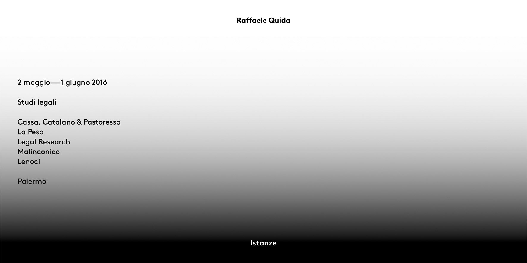 Raffaele Quida – Istanze