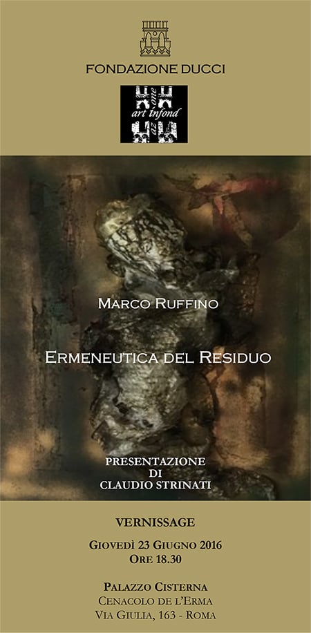 Marco Ruffino – Ermeneutica del Residuo