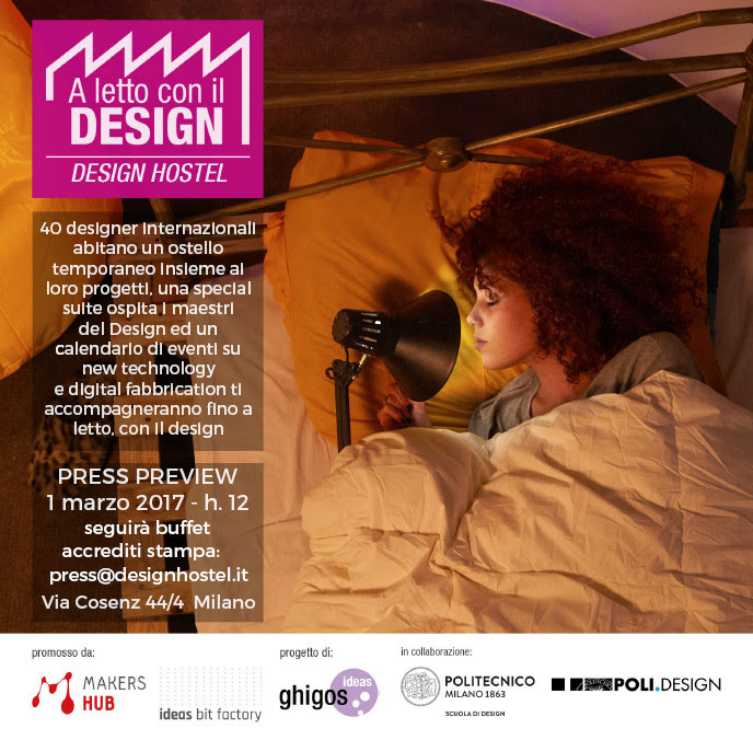A letto con il design. Evento Fuorisalone 2017