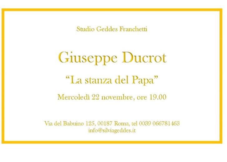 Giuseppe Ducrot – La Stanza del Papa