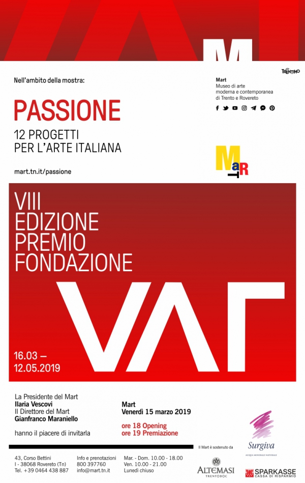 VIII edizione del Premio Fondazione VAF