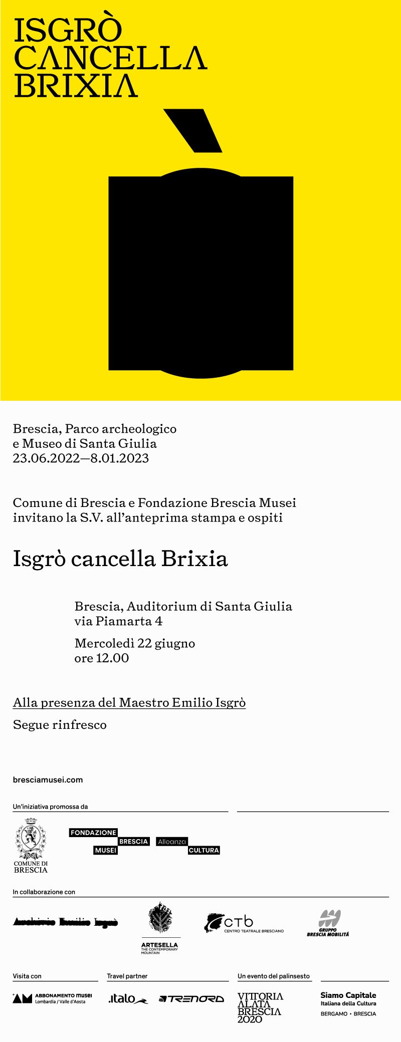 Isgrò cancella Brixia