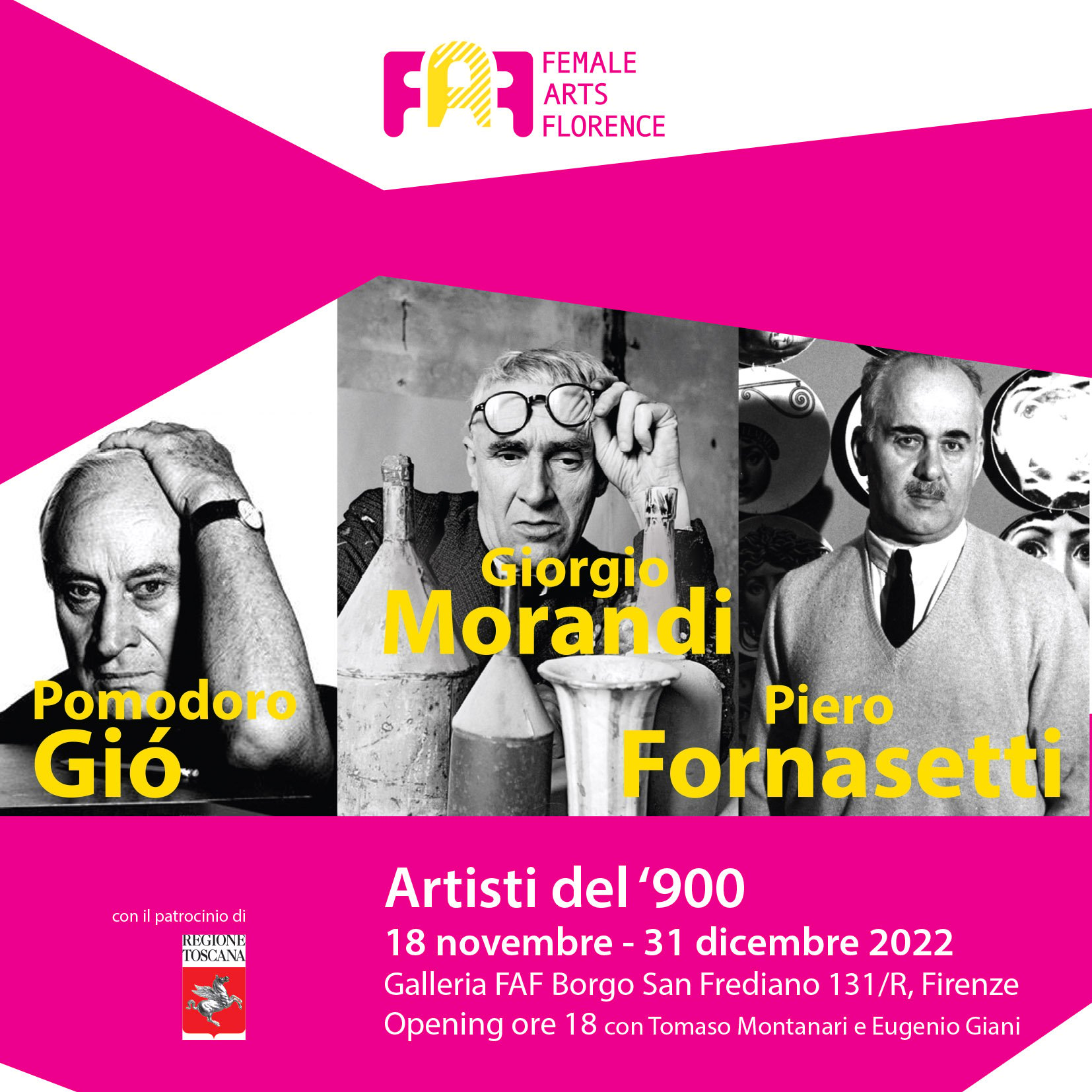 Giò Pomodoro, Giorgio Morandi e Piero Fornasetti artisti del  ‘900