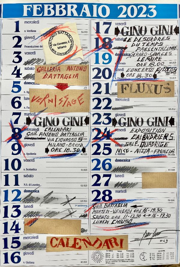Gino Gini - Calendari di Visual Poetry