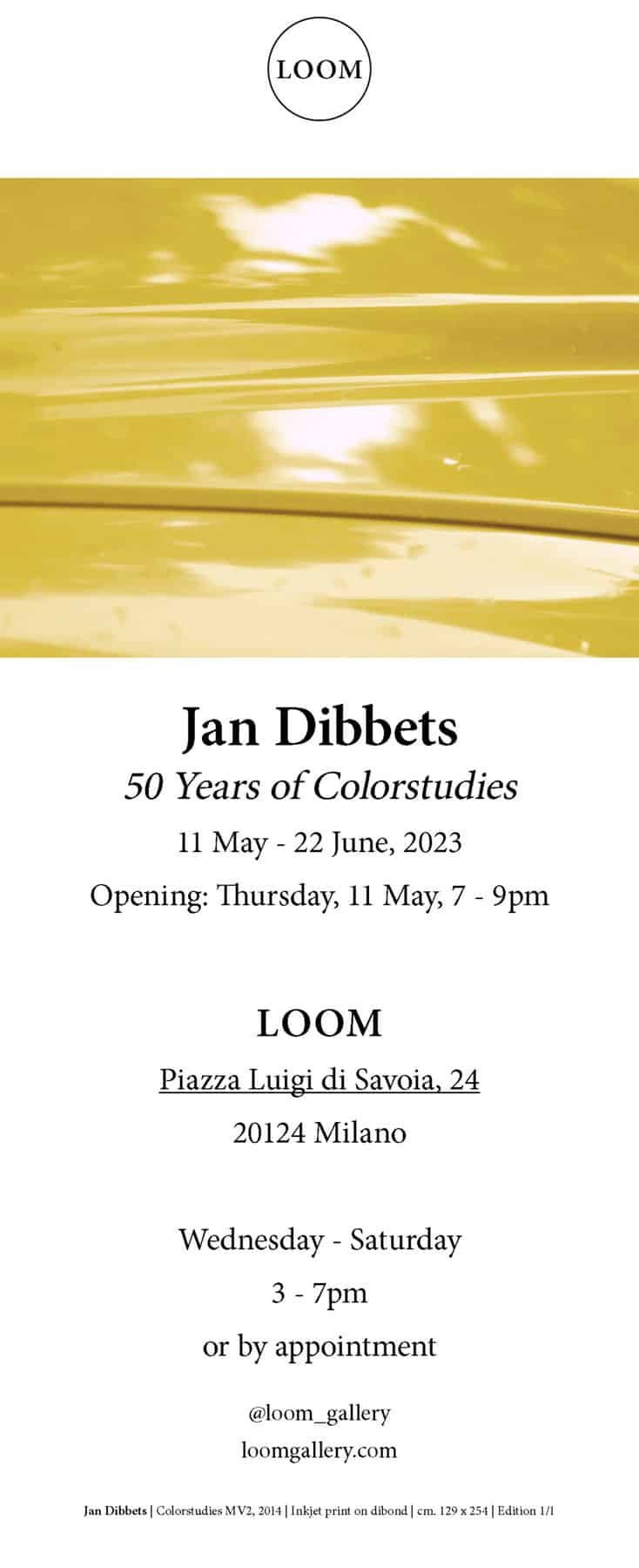 Jan Dibbets – 50 Years of Colorstudies