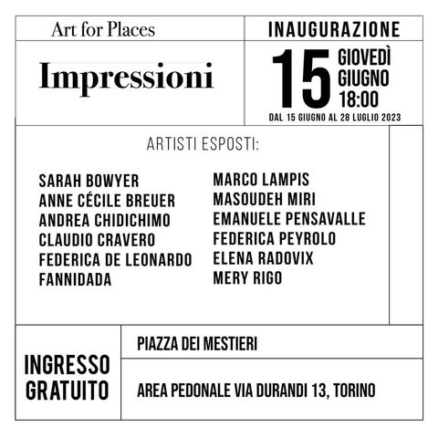 Art for Places. Impressioni